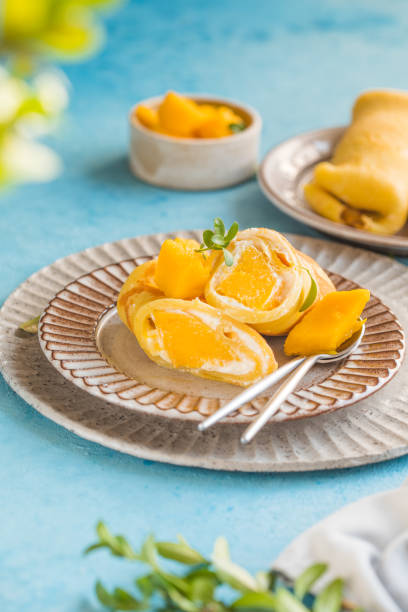 Hong Kong style mango pancakes